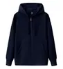 Moletons com capuz estilo coreano para homens e mulheres, logo estampado personalizado, cardigã com zíper, moletom quente casual folgado com forro de fleece, vestuário de trabalho