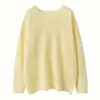 Novedad Otoño e Invierno 2026 Ropa de Punto de Cachemira para Mujer, Versátil, Adelgazante, Sencilla, Tejido Relajado, Suéter Holgado