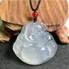 Calcedônia Branca Natural Fechadura de Nuvem Ágata Branca Pingente da Paz Feijão das Quatro Estações Buda Guanyin Pingente Ornamento de Jade de Calcedônia