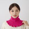 Bufanda de Punto para Mujer Otoño e Invierno Versátil Mantenimiento del Calor Vértebra Cervical Color Sólido Elástica de Punto Cuello Falso Cuello de Jersey Cuello Alto Manga