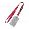 Porta-Cartão com Cordão Atacado Transfronteiriço Poliéster Transferência Térmica Crachá de Trabalho para Eventos Porta-Cartão com Estampa Criativa Cordão de Poliéster