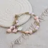 Pulsera de Cerámica Tejida con Diseño de Nicho, Sensación de Alta Gama, Dulce y Versátil para Mujeres, Pulsera Artística de Concha Marina, Joyería de Costa