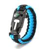 Pulseira Tecida de Paracord para Exterior Pulseira de Paracord Cinco em Um Bússola Multifuncional Iniciador de Fogo Pulseira de Sobrevivência de Paracord