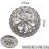 Botones de Aleación Huecos Poligonales Estilo Chanel de Alta Calidad Tachonados con Diamantes Cosidos a Mano para Abrigos y Ropa, Botones Populares Tachonados con Diamantes