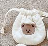 Bolso bandolera pequeño con cordón acolchado y bordado de animales de Corea del Sur para niños y bebés, monedero con foto