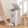 Cubo de Basura Hogareño Baño Oficina Sala de Estar con Tapa Cocina Dormitorio Gran Capacidad Comercial Tipo Pedal de Pie Tipo Prensa Papelera