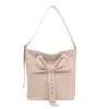 Bolsa de Axila Estilo Coreano Transfronteiriça Nova Coleção Verão 2025 Bolsa Feminina Bolsa de Mão com Laço Bolsa de Ombro Fashion Bolsa Transversal com Tachas