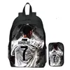 Cristiano Ronaldo Cr7 Estrella del Fútbol Nueva Mochila Escolar para Niños Mochila Juvenil para Hombres y Mujeres Mochila Personalizada DIY