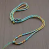 Cuerda de collar tejida a mano, segmento de cuerda de collar tejido con cuatro hilos, colgante de Buda de jade teñido, cuerda para colgar colgante de jade dorado, cuerda para colgar, cuerda para el cuello