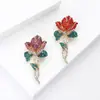 Broche de Planta de Rosa con Pedrería de Lujo Accesible de Gama Alta Elegante Elegante Ropa para Dama Corsage Broche Joya