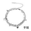 Pulseira Octogonal de Duas Camadas Laicai em Aço Titânio Ouro 18K para Mulheres Pulseira Explosão Vermelha Online Fofocando Joias Feitas à Mão Novos Produtos Listados