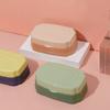 Jabonera con solapa y lazo para baño, de plástico, portátil, para viaje