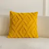 Almofada de Sofá de Pelúcia de Algodão Cor Sólida Transfronteiriça Almofada de Sofá Minimalista Moderna Decoração de Sala de Estar Almofada de Cabeceira