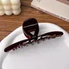 Pinza Grande de Acetato Estilo Coreano Pinza Elegante para Moño en la Parte Trasera de la Cabeza Pinza de Tiburón Pinza Versátil para el Cabello de Mujer para el Trabajo Accesorios para el Cabello