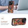 Funda Adecuada para Teléfono Móvil Iphone18Promax, Samsung S26Ultra con Ranura para Tarjeta, Tapa Trasera de Madera Blanda con Patrón Irregular