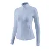 Conjunto deportivo para correr por la mañana para mujer, conjunto de yoga con chaqueta de cremallera y cuello alto y pantalones de yoga de cintura alta para control de abdomen, conjunto de dos piezas de secado rápido