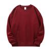 Fornecimento Exclusivo Transfronteiriço de Moletom Masculino Espesso, Cor Sólida, Casual, Modelagem Solta, Gola Redonda, Ombros Caídos, Algodão Ultra Macio 420g, Forrado com Fleece