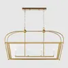 Lámpara de araña para sala de estar de villa de rama de diseñador VC de iluminación Yi Hao, lámpara post-moderna simple americana de cobre macizo para restaurante dormitorio