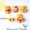 Accesorios de resina diy caricatura tarro de miel oso amarillo pequeño abeja pequeña carcasa de teléfono móvil decoración de belleza caja de almacenamiento refrigerador