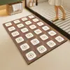 Tapetes de Chão para Banheiro Estilo Americano com Azulejo, Tapetes de Chão Absorventes de Lama de Diatomáceas, Resistentes a Manchas Domésticas, Tapetes Antiderrapantes de Fácil Manutenção, Tapetes Laváveis para Pés