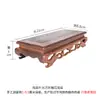 Alas de pollo base de decoración de madera maceta de arcilla púrpura soporte de madera maciza manualidades de madera roja maceta rectangular base de estatua de Buda