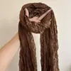 Lenço de Seda Marrom Retrô para Cabeça de Mulher, Novo Estilo Outono e Inverno, Lenço de Cabelo Doce e Cool, Cinto, Lenço Quadrado, Acessórios, Lenço de Seda com Cor de Outono e Inverno