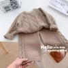 Conjunto de suéter de estilo coreano para niñas, otoño e invierno, nuevo jersey de punto de color sólido de estilo occidental para niños, pantalones de crochet, conjunto de dos piezas