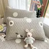 Nanjiren Juego de Dos Fundas de Almohada de Seda Helada de Verano y Látex, Funda de Almohada Individual 48cmx74cm, Funda Interior para Relleno de Almohada Infantil
