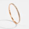 Nueva Pulsera de Circonio Incrustado con Diamantes de Lujo Nicho para Mujer Acero de Titanio No se Desvanece Diseño de Alta Gama Pulsera de Moda Oro Rosa