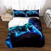 Amazon Transfronterizo Funda Nórdica con Estampado de Patrón de Mando de Juego Funda de Almohada Exportación Juego de Tres Piezas con Impresión Digital 3D