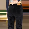 Pantalones Casuales para Hombre Corte Delgado Pierna Recta 2026 Primavera y Otoño Versátiles para Negocios Forro Polar Grueso Pana Larga Negro