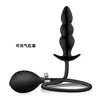 Tapón anal inflable de tres cuentas, cuentas anales extendidas, expansor anal de silicona para fisting, dilatador anal de expansión SM, juguete anal erótico