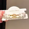 Pulseira de Nariz de Porco Oval com Zircônia e Contas de Pérola Estilo Retrô Francês Joia de Luxo Leve de Alta Qualidade para Mulheres