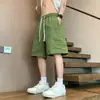 Pantalones cortos de trabajo de marca de moda para hombre, estilo para parejas, pantalones cortos casuales para hombre, pantalones cortos de trabajo para exteriores de seda helada