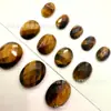 Cabujón de Ojo de Tigre Amarillo Ovalado Facetado de Fondo Plano 4X6-8X10mm Calcomanía para Joyería DIY Ovalada de Incrustación Accesorio Facetado