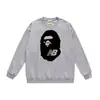 Bape Ape Head marca de moda unisex cuello redondo manga larga algodón estampado holgado chaqueta sudadera de otoño e invierno para hombre