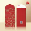 Produção de Envelope Vermelho Corporativo, Envelope Vermelho com Código QR do Wechat, Envelope Vermelho com Hot Stamping de Logo Fabricação Profissional