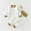 Nuevo Traje de Dos Piezas con Cremallera y Puertas Divididas de Dibujos Animados sin Huesos para Bebés de Otoño e Invierno para Salir, Traje Cálido