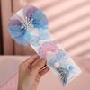 Novo grampo de cabelo infantil da Coreia do Sul laço frozen rede acessórios de cabelo menina tiara de princesa floco de neve presilha lateral