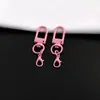 Color de pintura Hebilla de puerta en forma de U Hebilla de langosta colgante Adornos colgantes DIY Hecho a mano Casero Muñeca colgante Bolsa Llavero Colgante pequeño