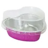 100ml Pudín Horneado en Forma de Corazón Pastel de Queso Ligero Caja de Papel de Aluminio para Cupcakes Mousse Taza de Papel de Aluminio Resistente al Horno