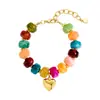 2026 Nuevo Pulsera de Resina con Cuentas Estilo Comercio Exterior con Botones Únicos, Estilo Europeo y Americano de Moda, Joyería Ajustable Personalizada de Nicho