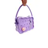 Bolsa Perfurada de Silicone, Bolsa de Mão Quadrada com Furos Redondos, Porta-Moedas Infantil, Bolsa de Armazenamento DIY, Bolsa de Silicone Perfurada