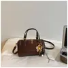 Diseño Nicho Estilo Coreano Bolso de Mano Tipo Almohada para Mujer Bolso Nuevo Elegante Retro Estampado de Leopardo Bolso de Viaje Bolso de Hombro Único Cruzado de Cuerpo Bolso de Moda