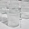 Comercio electrónico transfronterizo vela de aromaterapia estilo europeo vidrio con patrón vertical transparente ambiente del hogar transparente regalo de cumpleaños