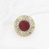 Botón metálico de borde ondulado de moda botón de diamante camisa para niños cárdigan de punto vestido hebilla decorativa ventas directas de fábrica