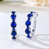 Longlongjin joias europeias e americanas, novo anel de prata esterlina S925 com diamantes, raquete de orelha feminina, luxo, incrustação, moda, estilo