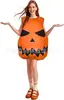 Vestido Colete de Abóbora Europeu e Americano Transfronteiriço Novo para Halloween Lanterna de Abóbora de Halloween Vestido Engraçado para Foto