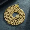 Collar Estilo Americano Hip-Hop Cadena Cubana Tachonada de Diamantes Colgante Grande Moderno Rap Joyería Exagerada Hip-Hop