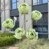 5 Cabezas de Rosas Románticas con Bordes Tostados, Flores Artificiales, Flores Falsas para Boda y Decoración del Hogar, Venta al por Mayor